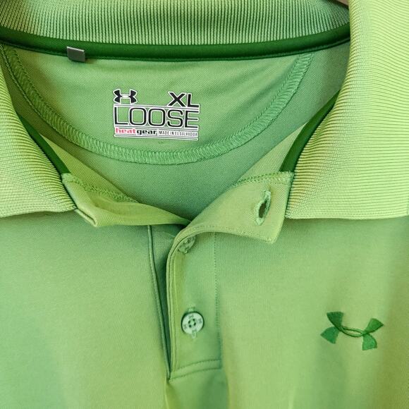 Under‎ Armour Men’s Heat Gear Performance Golf Polo Green XL - Picture 1 of 4